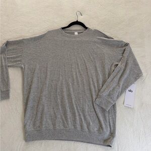 ALO Yoga Women’s Crewneck Sweater in Heather Gray